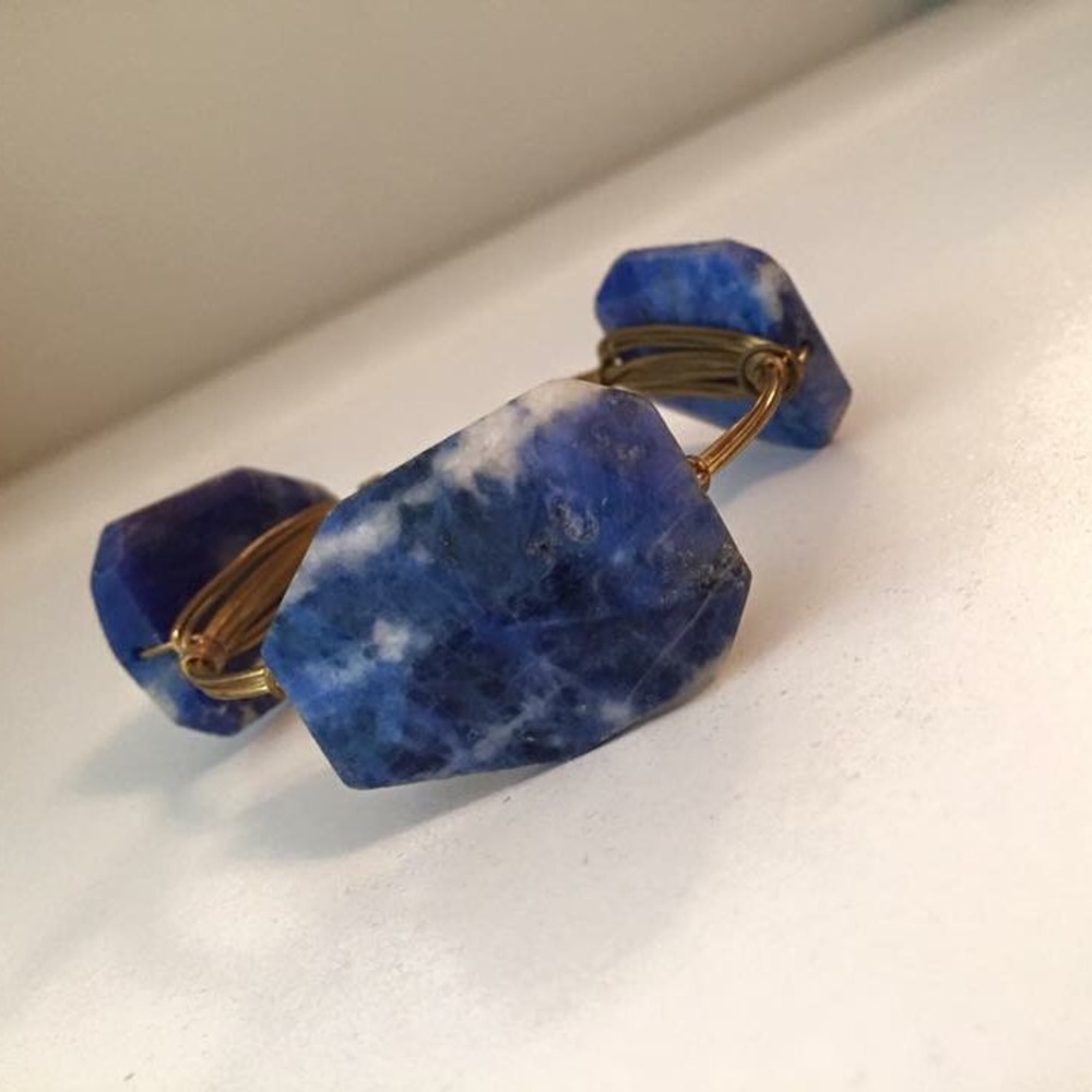 Bourbon and Bowties Bracelet--Blue stone