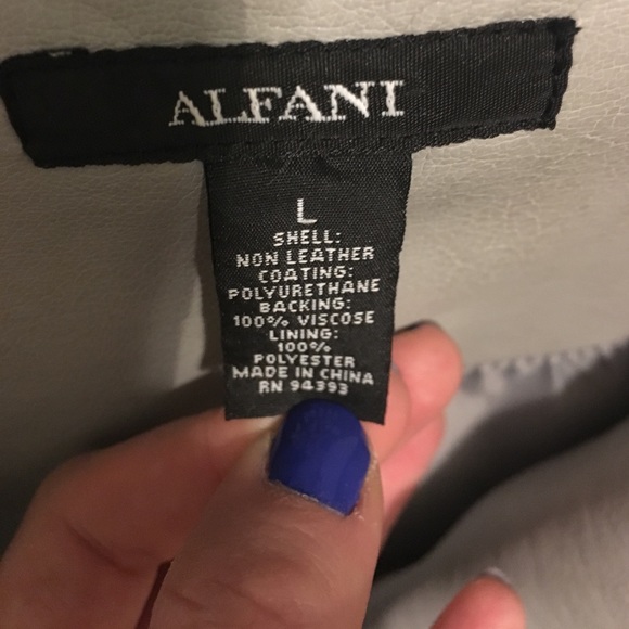 Gray leather moto jacket - Picture 4 of 4