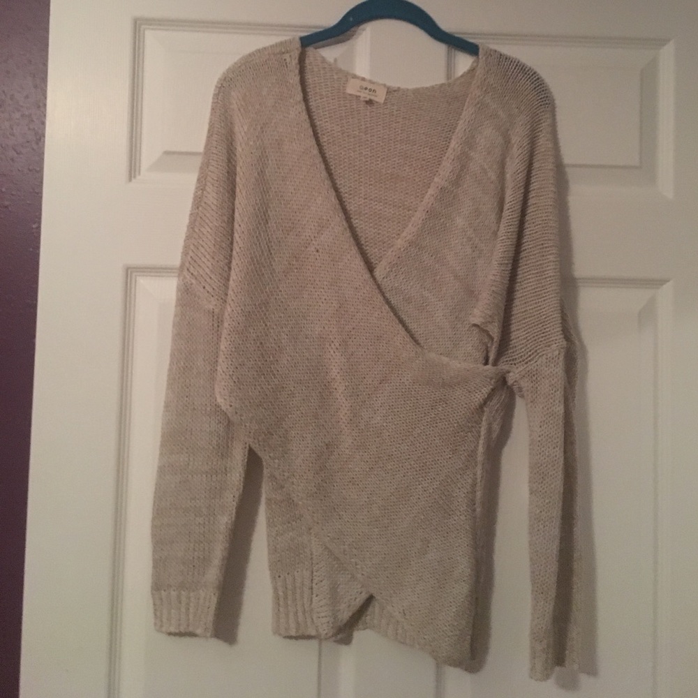 Front criss cross sweater