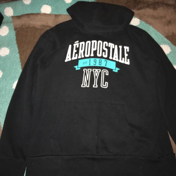 Aeropostale Tops - Like new black pullover hoodie Aeropostale