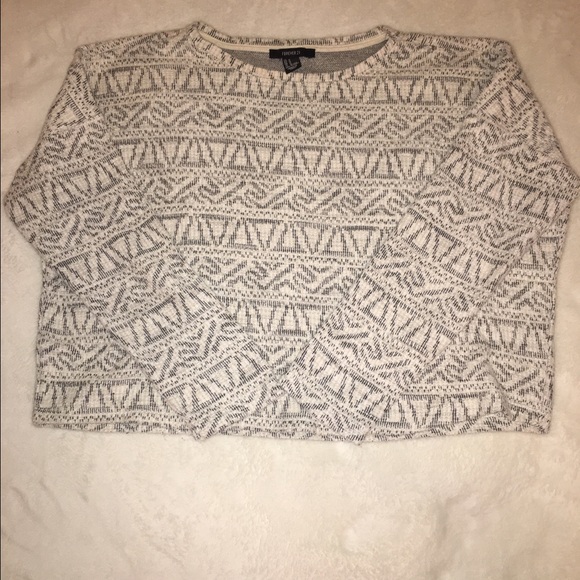 Cream and Black Patterned Sweater - Picture 2 of 3