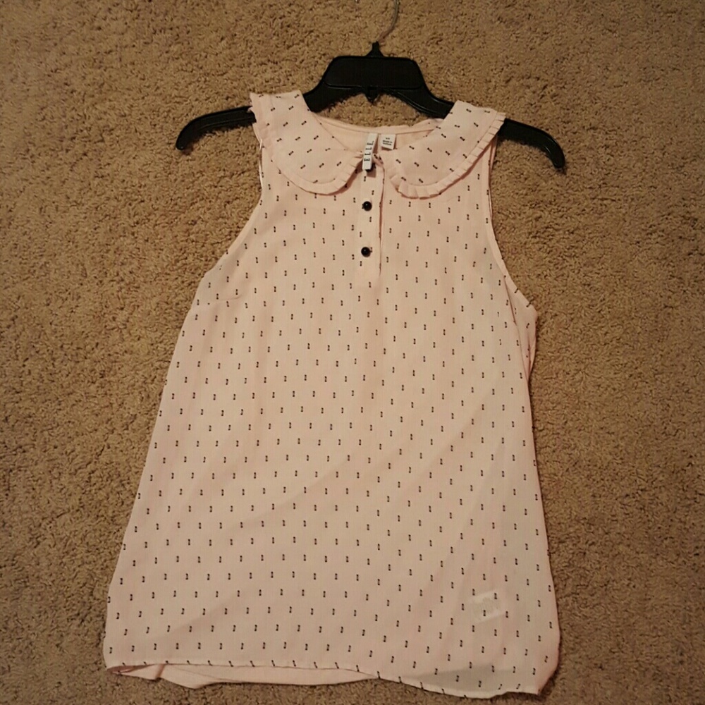 Pink Peter Pan Collar Top