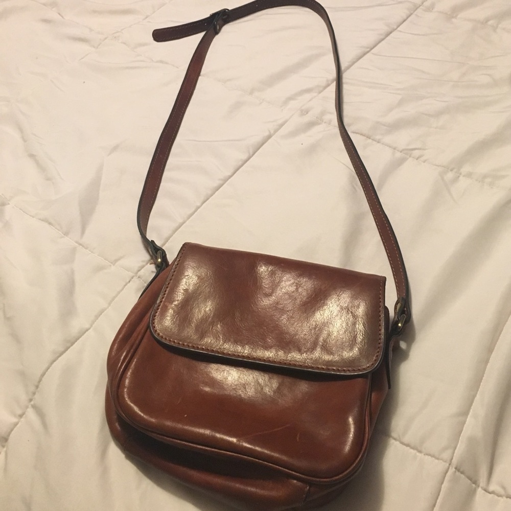 Genuine leather purse - vintage look