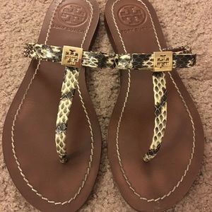 Tory Burch thong sandals, slightly used.