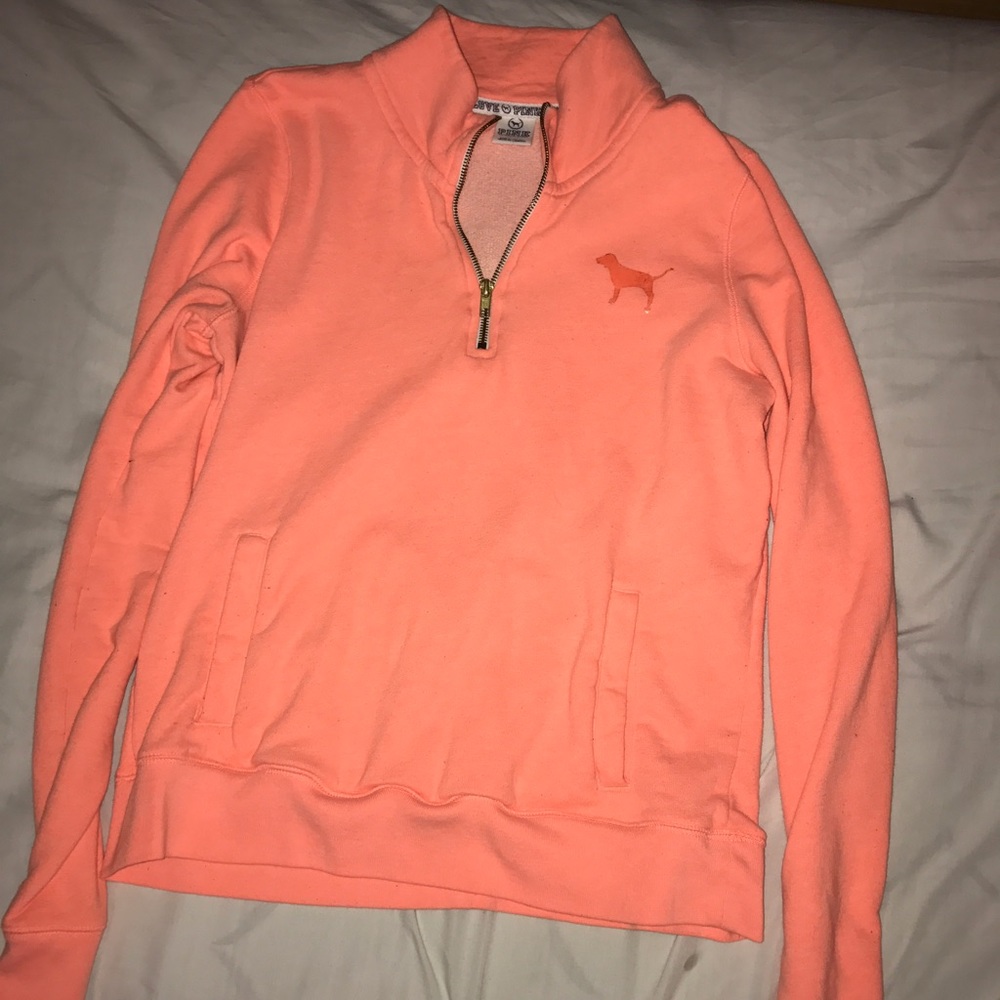 Pink quarter zip up