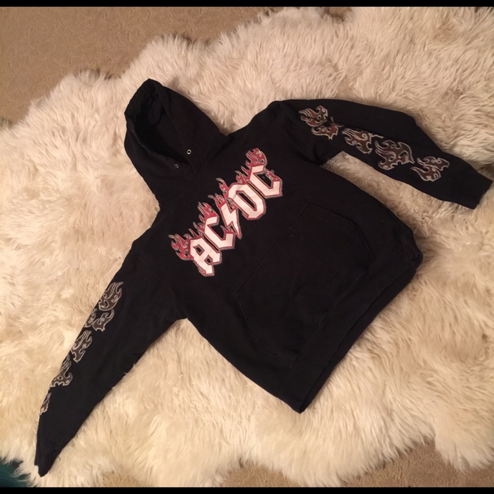 Retro AC/DC flame sweatshirt / hoodie unisex