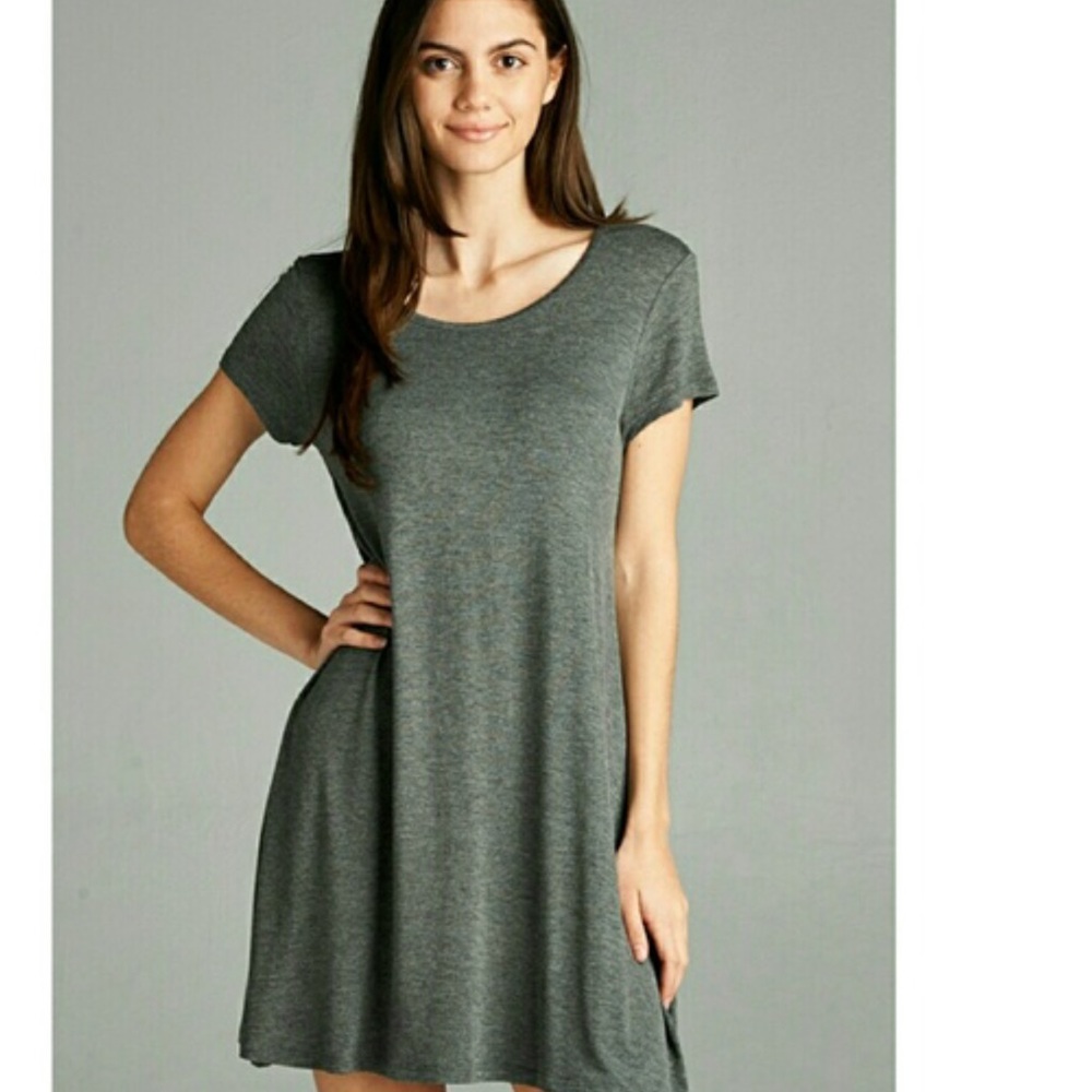 Charcoal Swing Dress