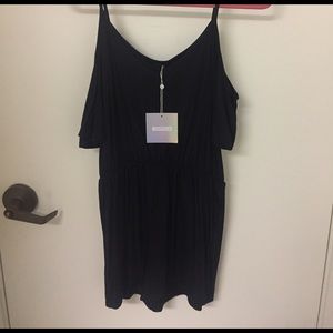 Missguided Black Cold Shoulder Romper