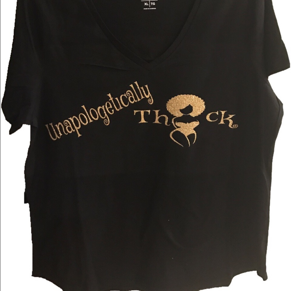 Unapologetically thick women's tshirt - handmade