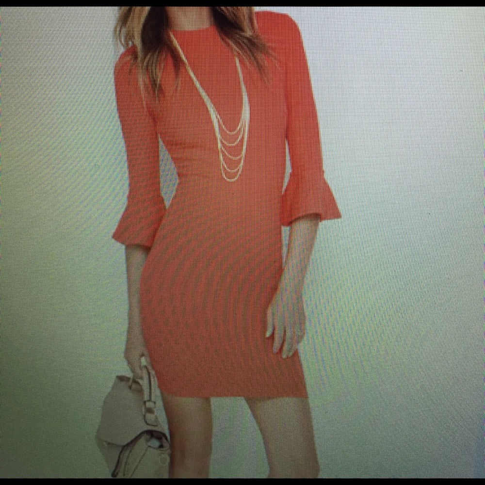 Lulu's Coral Pink Bodycon Dress