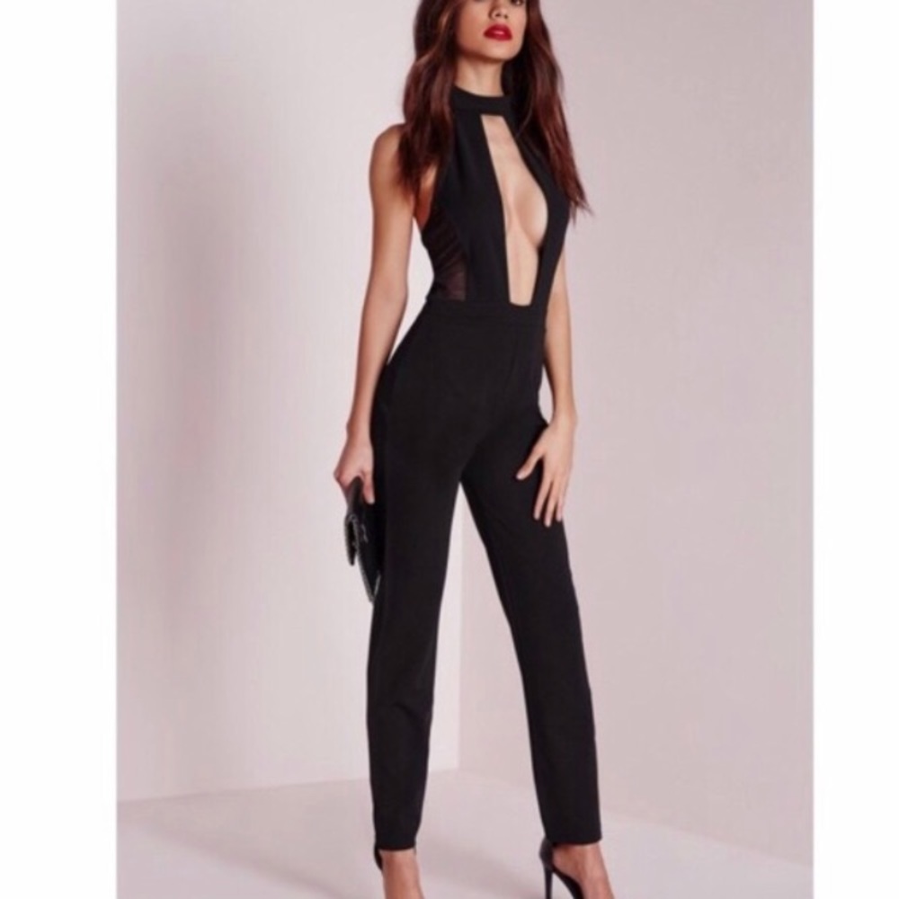 Plunge Black Jumpsuit