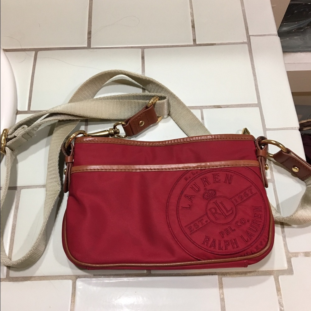 Red Ralph Lauren cross body purse