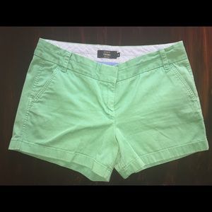 J Crew Chino Shorts size 10 green