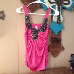 Beaded spaghetti strap