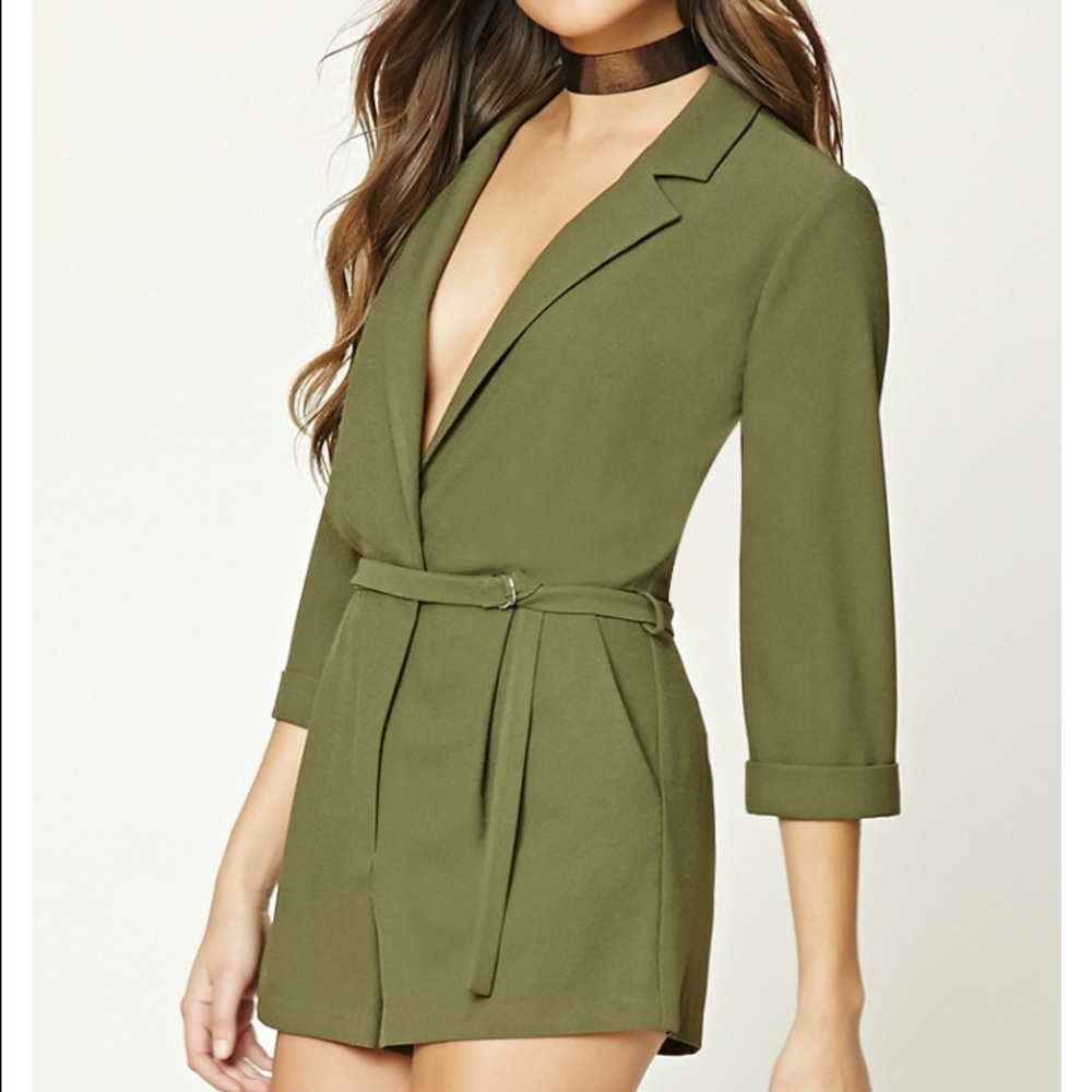 Olive Green Romper