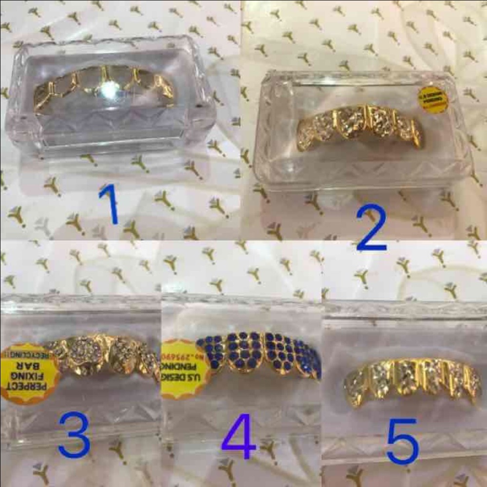 T Grillz Set Gold Plated