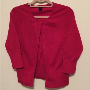 Cute red cardigan 3/4 sleeve