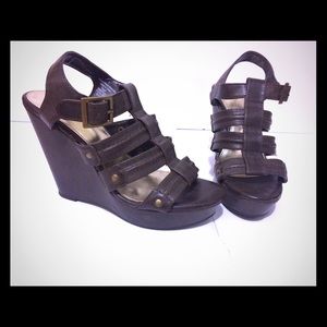 Dark Brown Heel Wedges