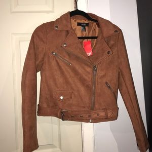 Forever 21 faux suede jacket with belt