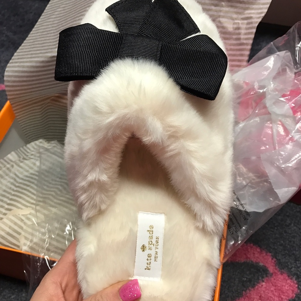 KATE SPADE ♠️ New York Bali Fur Slippers 8 - Picture 6 of 8