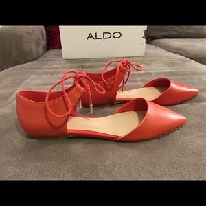 ALDO "Chessi" red flats size 7. Brand new.