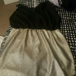 Gold and black dress