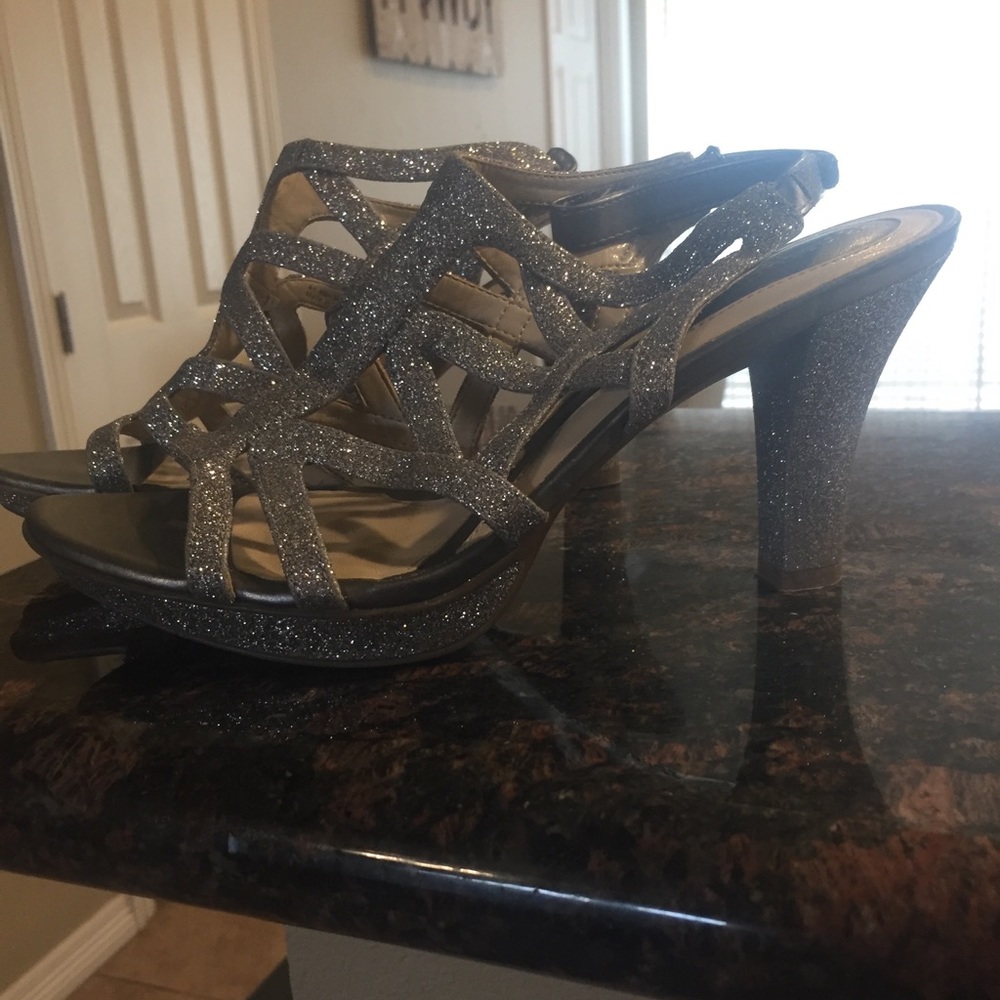 Sparkly Silver Shoes