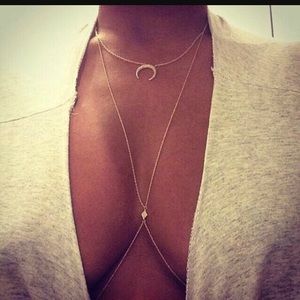 Silver body chain