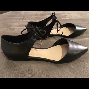 ALDO "Chessi" black flats size 7. Worn twice.
