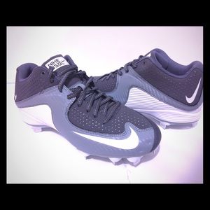 Gray and White Cleats