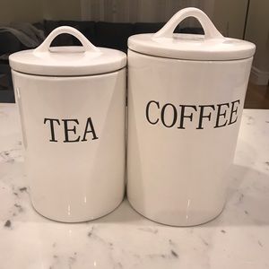 Ceramic Tea and Coffee canisters