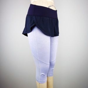 Lululemon crops w/ skirt, in black/silver spoon