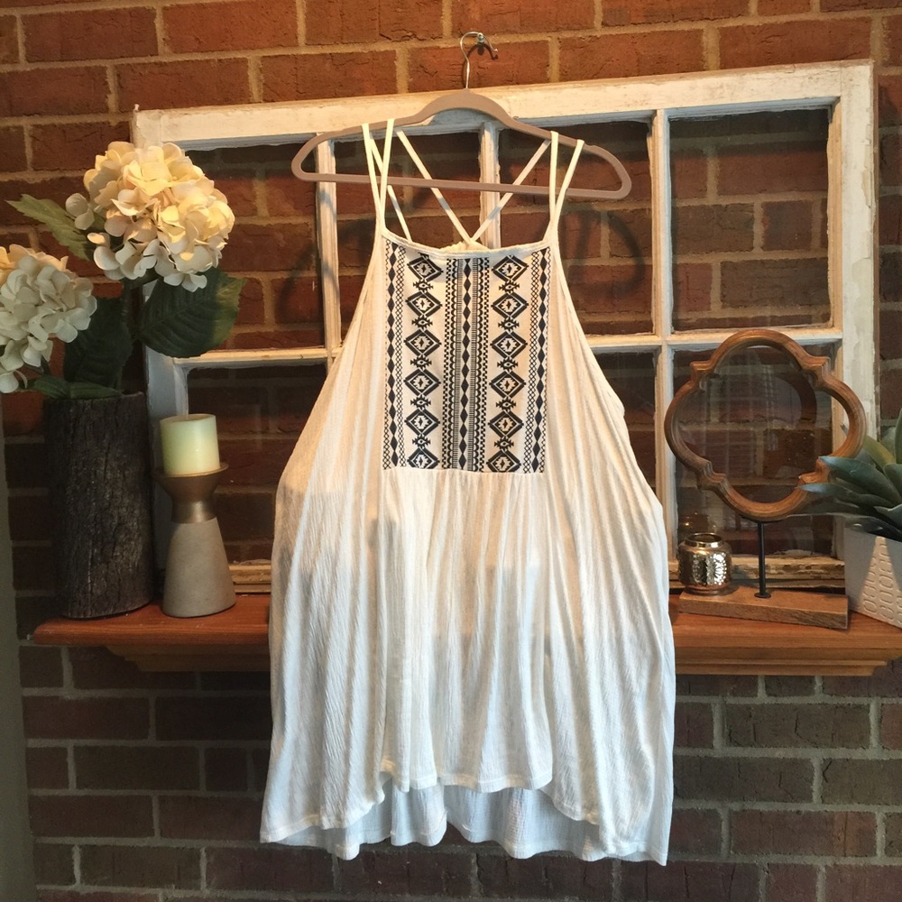 Torrid Aztec Print Crossback Tank 2x