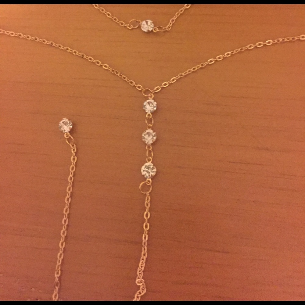 Back Drop Reverse Necklace / Body Chain Gold - Picture 6 of 7