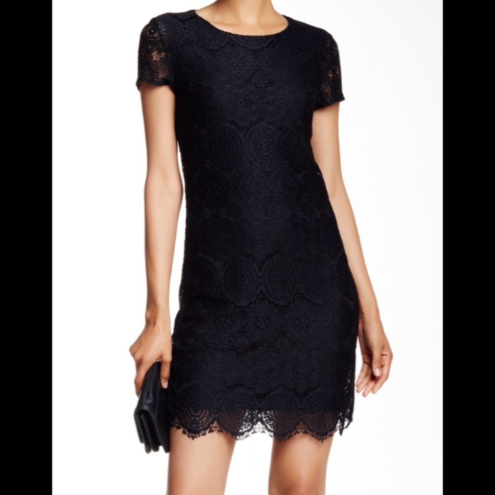 Black Lace Shift Dress
