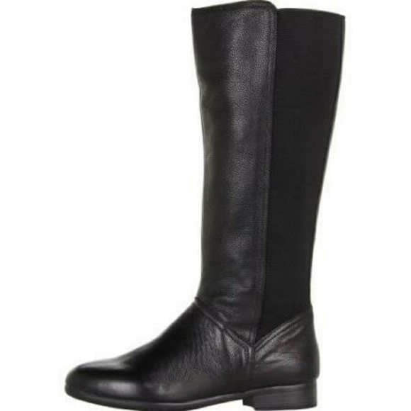 White Moutian Shoes - White Mountain Venture Black Leather Tall Boots