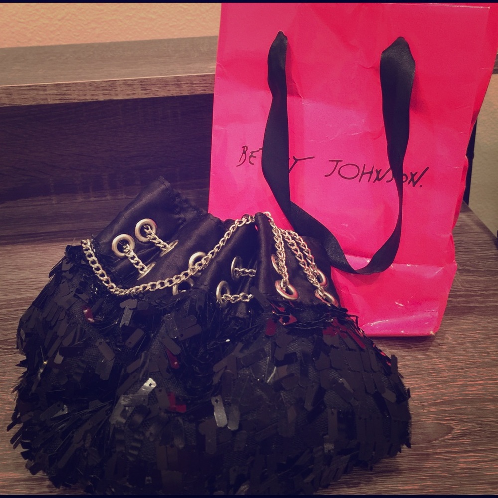 Black with Silver Chain Purse