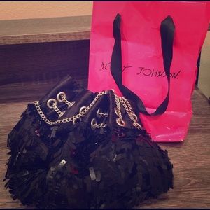 Black with Silver Chain Purse