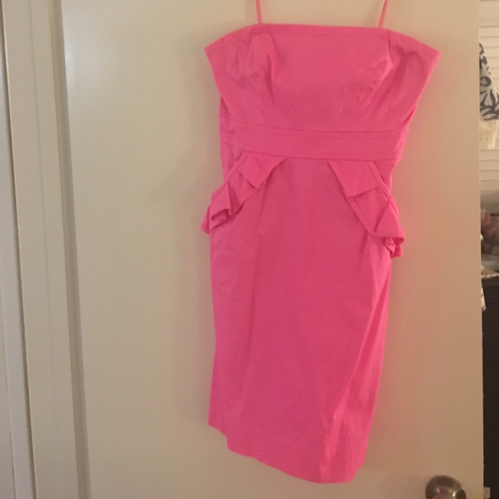 J crew hot pink strapless dress