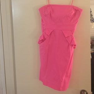 J crew hot pink strapless dress