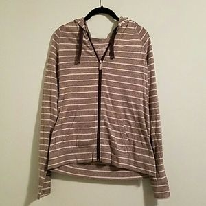 Striped Semi-Fitted Hoodie