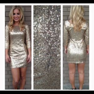 Gold Sequin Dress