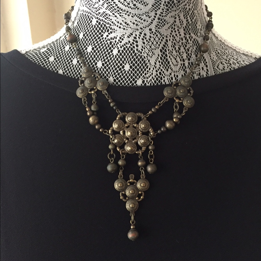 Brass boho necklace