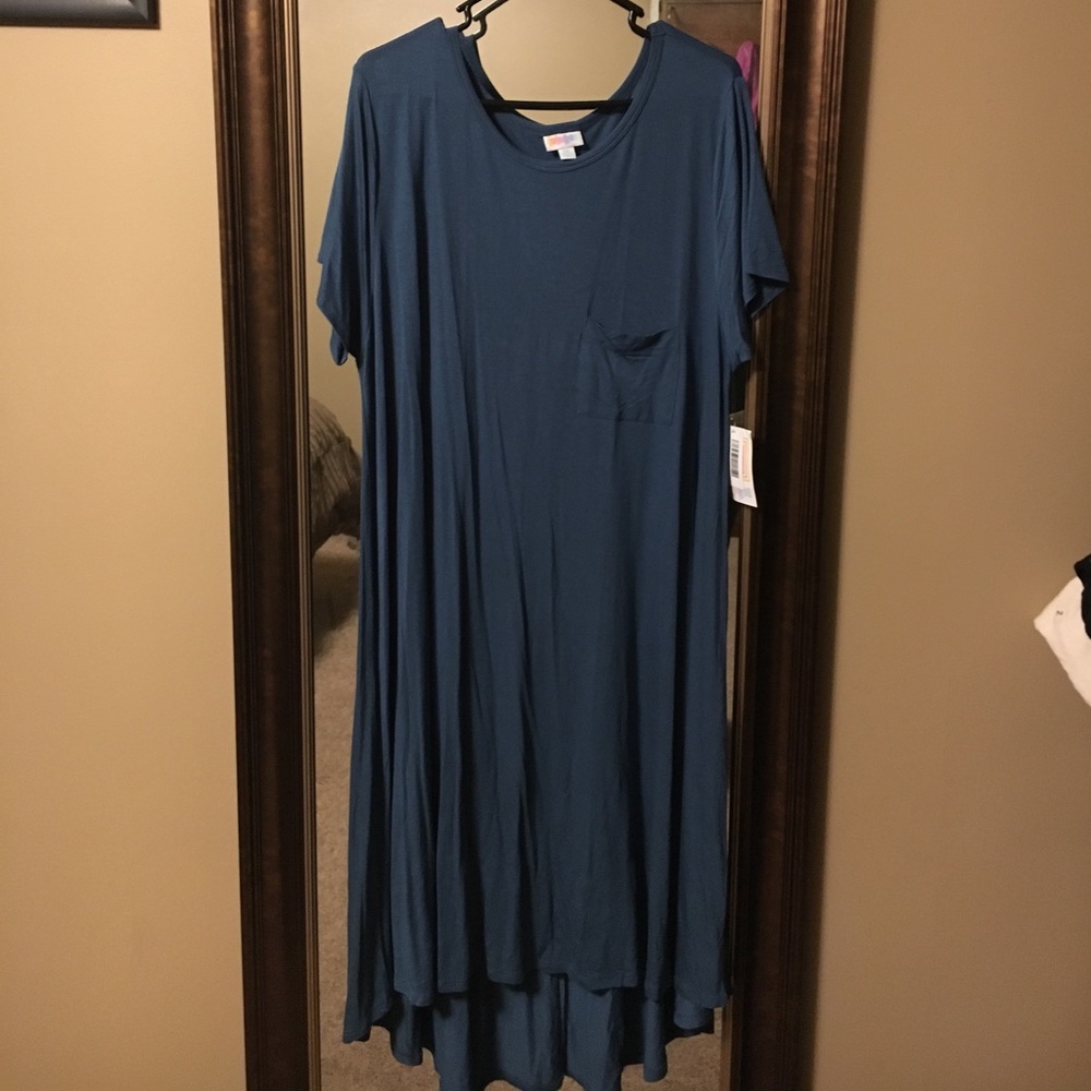 NWT lularoe 2x teal green Carly dress