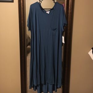 NWT lularoe 2x teal green Carly dress