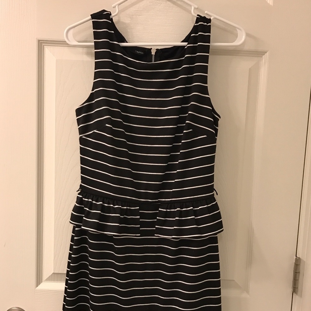 Maurice's Black and White pen stripe dress