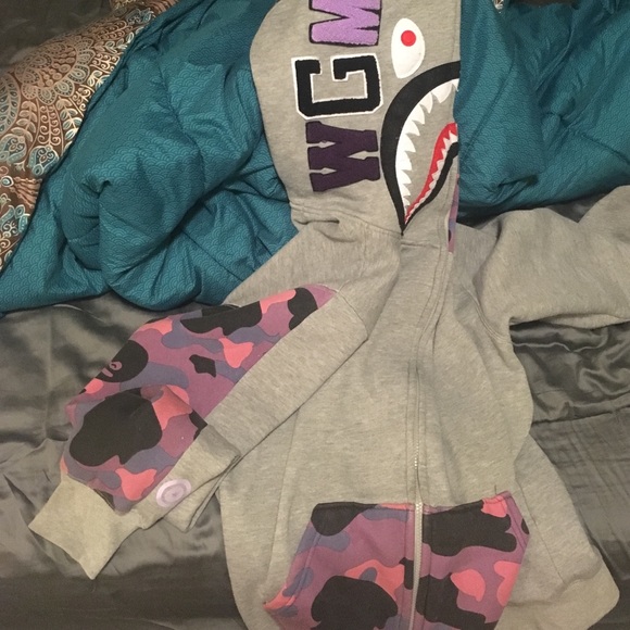 a bathing ape Other - Purple/gray Bape shark hoodie