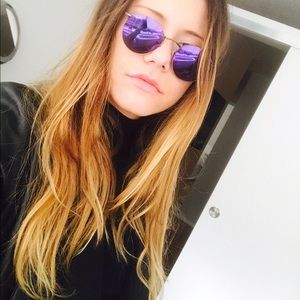 Purple oval ray bans