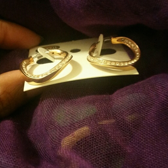 FOSSIL Twist Hoop Earrings  EUC - Picture 3 of 3