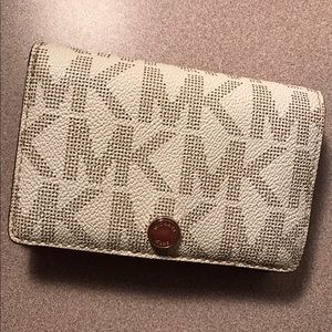Michael Kors White Logo Wallet